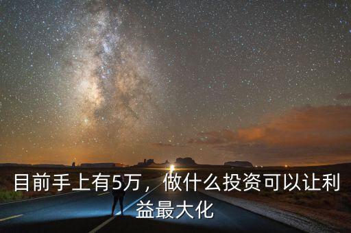 目前手上有5萬，做什么投資可以讓利益最大化
