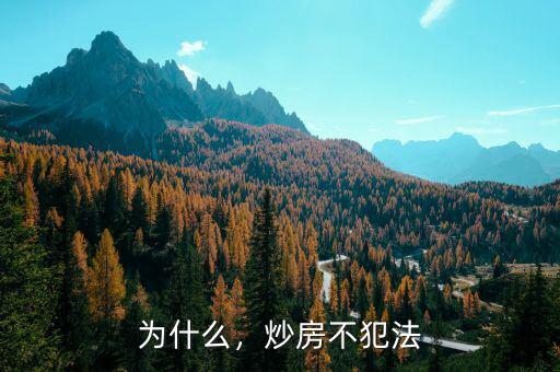 為什么，炒房不犯法