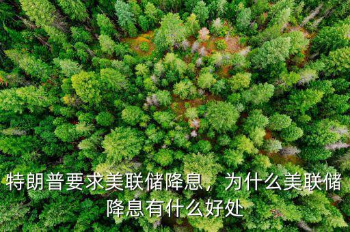 特朗普要求美聯(lián)儲(chǔ)降息，為什么美聯(lián)儲(chǔ)降息有什么好處