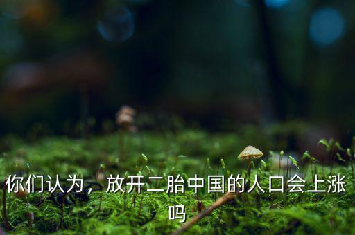 你們認(rèn)為，放開(kāi)二胎中國(guó)的人口會(huì)上漲嗎