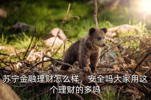 蘇寧金融理財(cái)怎么樣，安全嗎大家用這個(gè)理財(cái)?shù)亩鄦? class=