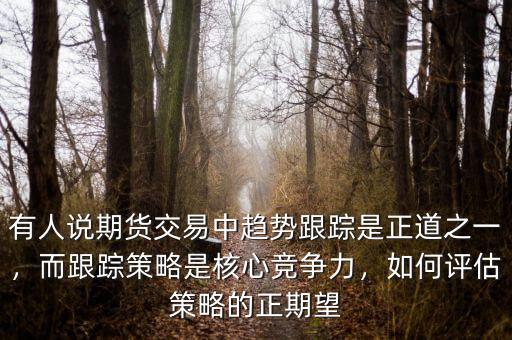 有人說(shuō)期貨交易中趨勢(shì)跟蹤是正道之一，而跟蹤策略是核心競(jìng)爭(zhēng)力，如何評(píng)估策略的正期望
