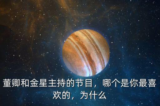 董卿和金星主持的節(jié)目，哪個是你最喜歡的，為什么