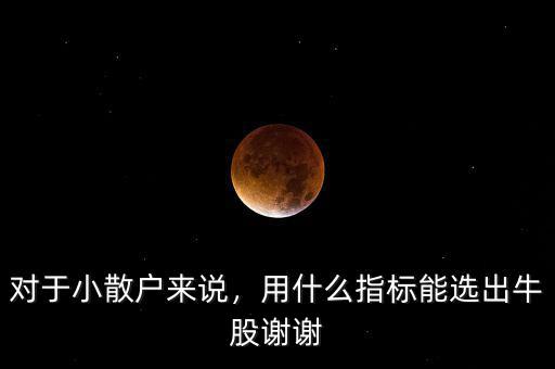 對于小散戶來說，用什么指標(biāo)能選出牛股謝謝