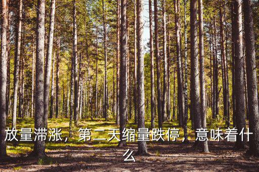 放量滯漲，第二天縮量跌停，意味著什么
