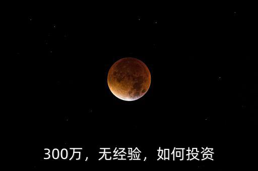 300萬，無經(jīng)驗，如何投資
