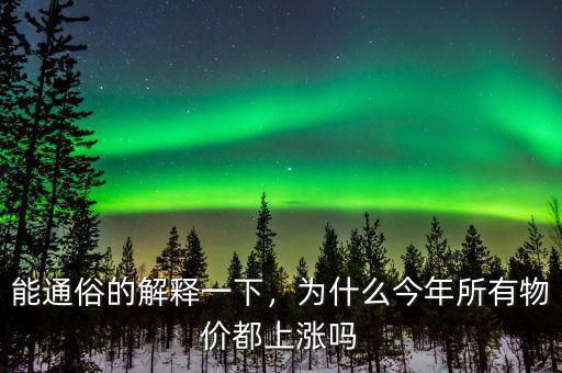 能通俗的解釋一下，為什么今年所有物價都上漲嗎