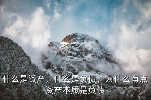 什么是資產(chǎn)，什么是負(fù)債，為什么有點(diǎn)資產(chǎn)本質(zhì)是負(fù)債