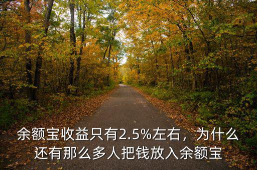 余額寶收益只有2.5%左右，為什么還有那么多人把錢放入余額寶