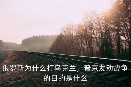 俄羅斯為什么打烏克蘭，普京發(fā)動戰(zhàn)爭的目的是什么