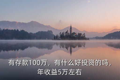 有存款100萬，有什么好投資的嗎，年收益5萬左右