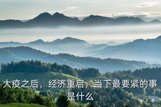 大疫之后，經(jīng)濟(jì)重啟，當(dāng)下最要緊的事是什么