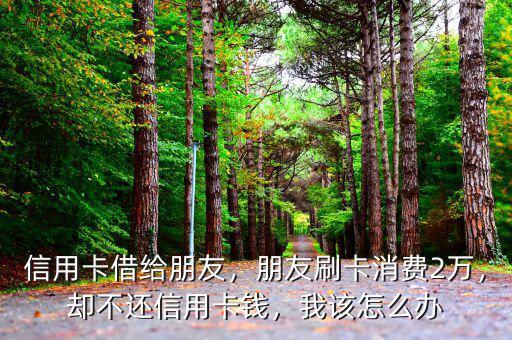 信用卡借給朋友，朋友刷卡消費2萬，卻不還信用卡錢，我該怎么辦