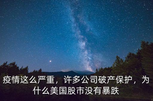 疫情這么嚴(yán)重，許多公司破產(chǎn)保護(hù)，為什么美國(guó)股市沒有暴跌