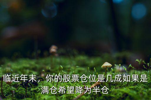 臨近年末，你的股票倉(cāng)位是幾成如果是滿倉(cāng)希望降為半倉(cāng)