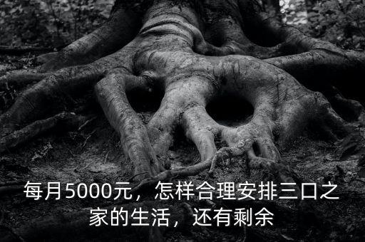 每月5000元，怎樣合理安排三口之家的生活，還有剩余