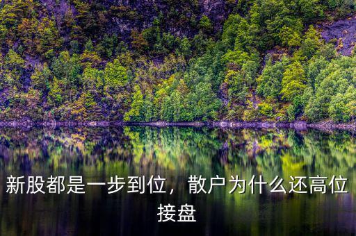 新股都是一步到位，散戶為什么還高位接盤