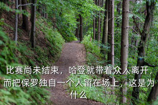 比賽尚未結(jié)束，哈登就帶著眾人離開，而把保羅獨自一個人留在場上，這是為什么