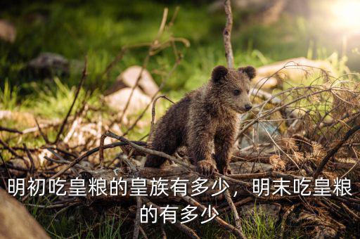 明初吃皇糧的皇族有多少，明末吃皇糧的有多少