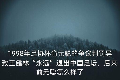 1998年足協(xié)杯俞元聰?shù)臓?zhēng)議判罰導(dǎo)致王健林“永遠(yuǎn)”退出中國(guó)足壇，后來(lái)俞元聰怎么樣了