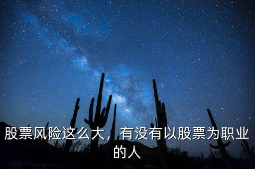 股票風(fēng)險(xiǎn)這么大，有沒有以股票為職業(yè)的人