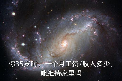 你35歲時，一個月工資/收入多少，能維持家里嗎