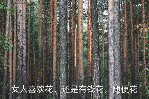 女人喜歡花，還是有錢花，隨便花