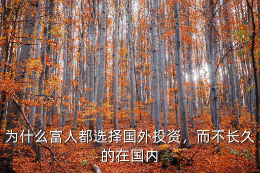 為什么富人都選擇國外投資，而不長久的在國內(nèi)