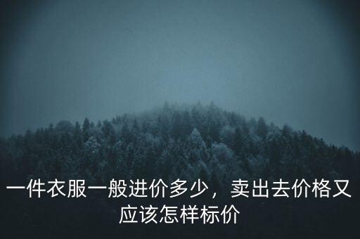 一件衣服一般進(jìn)價(jià)多少，賣(mài)出去價(jià)格又應(yīng)該怎樣標(biāo)價(jià)