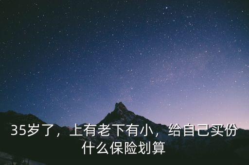 35歲了，上有老下有小，給自己買份什么保險(xiǎn)劃算