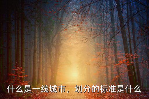 什么是一線城市，劃分的標(biāo)準(zhǔn)是什么
