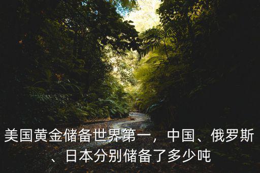 美國黃金儲備世界第一，中國、俄羅斯、日本分別儲備了多少噸