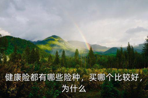 健康險都有哪些險種，買哪個比較好，為什么