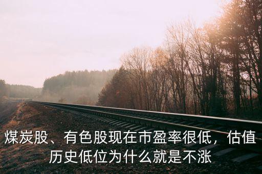 煤炭股、有色股現(xiàn)在市盈率很低，估值歷史低位為什么就是不漲
