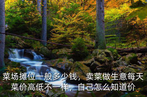 菜場攤位一般多少錢，賣菜做生意每天菜價高低不一樣，自己怎么知道價