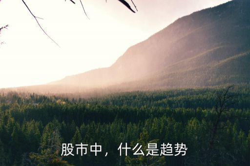 股市中，什么是趨勢
