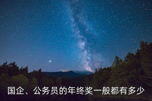 國(guó)企、公務(wù)員的年終獎(jiǎng)一般都有多少