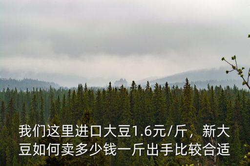 我們這里進(jìn)口大豆1.6元/斤，新大豆如何賣多少錢一斤出手比較合適