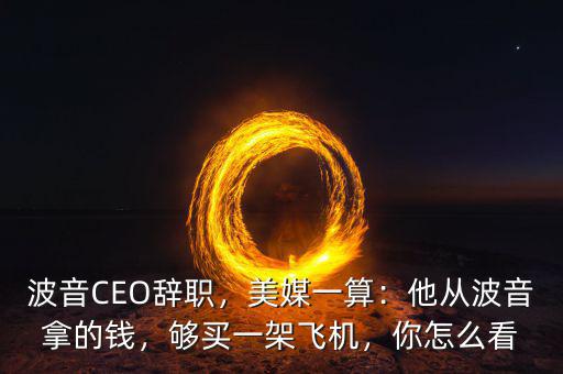 波音CEO辭職，美媒一算：他從波音拿的錢，夠買一架飛機，你怎么看