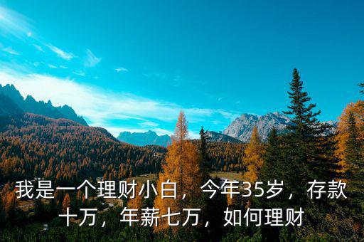 我是一個(gè)理財(cái)小白，今年35歲，存款十萬(wàn)，年薪七萬(wàn)，如何理財(cái)
