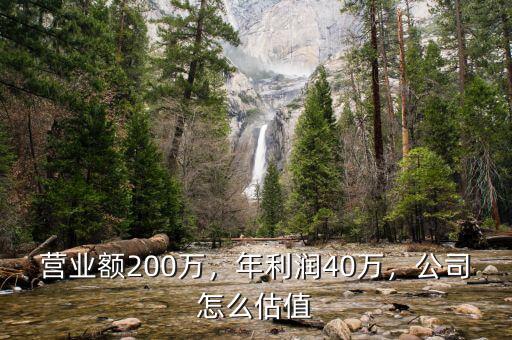 營(yíng)業(yè)額200萬(wàn)，年利潤(rùn)40萬(wàn)，公司怎么估值