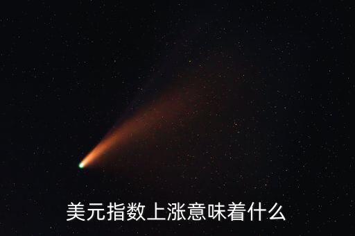 美元指數上漲意味著什么