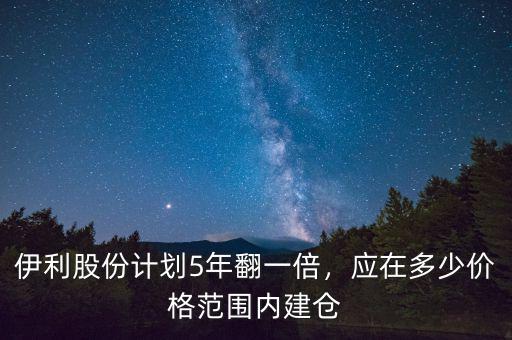 伊利股份計(jì)劃5年翻一倍，應(yīng)在多少價(jià)格范圍內(nèi)建倉(cāng)