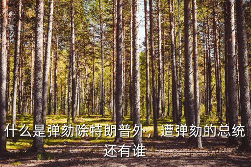 什么是彈劾除特朗普外，遭彈劾的總統(tǒng)還有誰