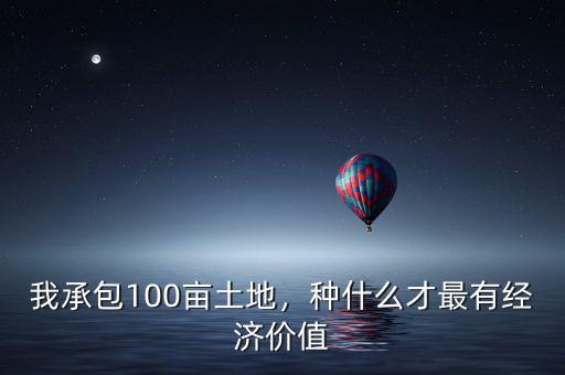 我承包100畝土地，種什么才最有經濟價值
