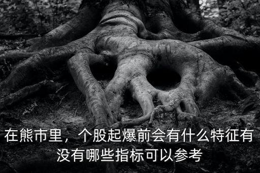 在熊市里，個股起爆前會有什么特征有沒有哪些指標可以參考