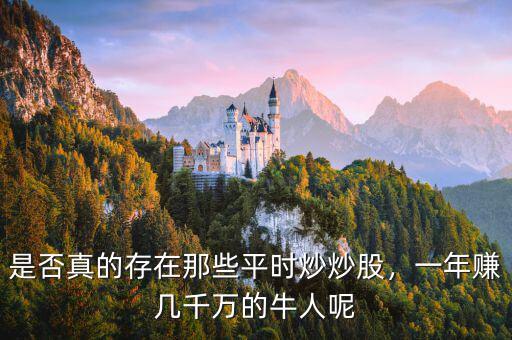 是否真的存在那些平時炒炒股，一年賺幾千萬的牛人呢