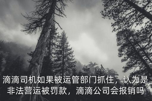 滴滴司機(jī)如果被運(yùn)管部門抓住，認(rèn)為是非法營(yíng)運(yùn)被罰款，滴滴公司會(huì)報(bào)銷嗎
