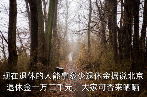 現(xiàn)在退休的人能拿多少退休金據(jù)說(shuō)北京退休金一萬(wàn)二千元，大家可否來(lái)曬曬