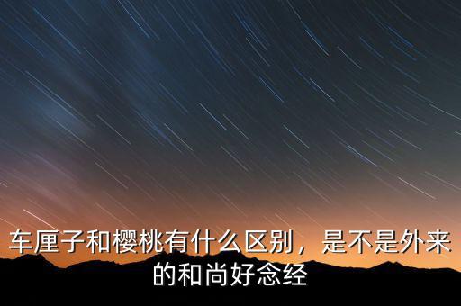 車?yán)遄雍蜋烟矣惺裁磪^(qū)別，是不是外來的和尚好念經(jīng)